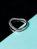 Tiffany & Co V Platinum Band Hallmarked Size J 1/2