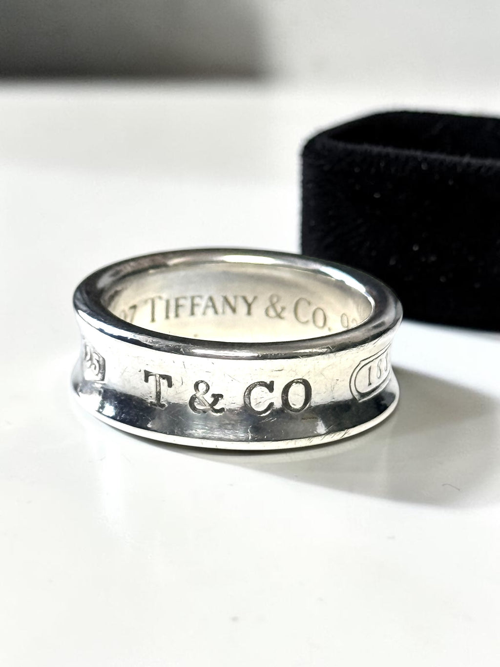 Tiffany & Co Concave Band 1837 Silver 925 Ring Size M