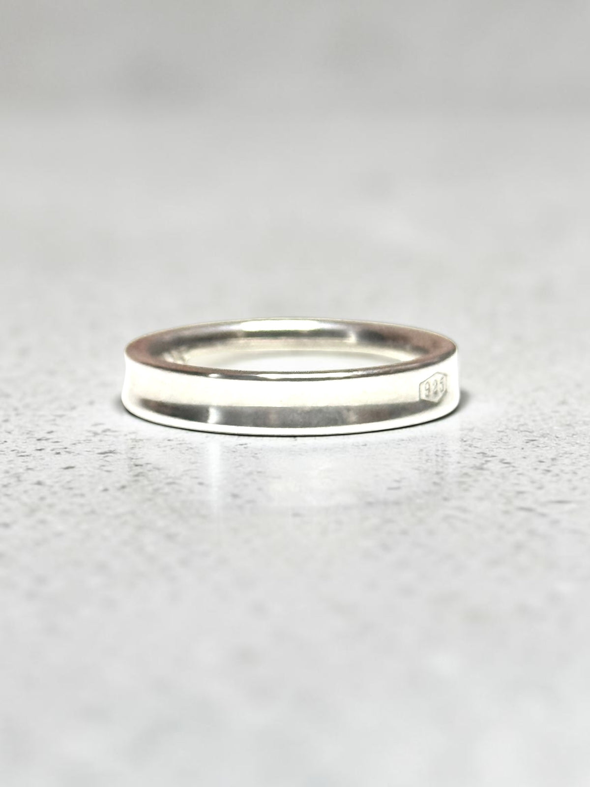 Tiffany & Co Concave Narrow Band 1837 Silver 925 Ring Size N