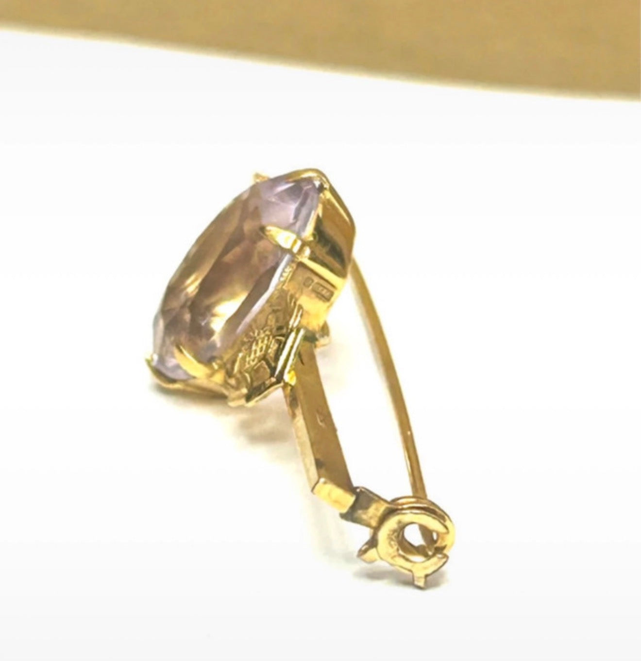 Delightful 1970 Vintage Scottish Thistle Gold Bar Brooch