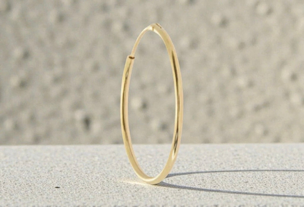 9ct Gold 20mm Hinged Hoop Earrings