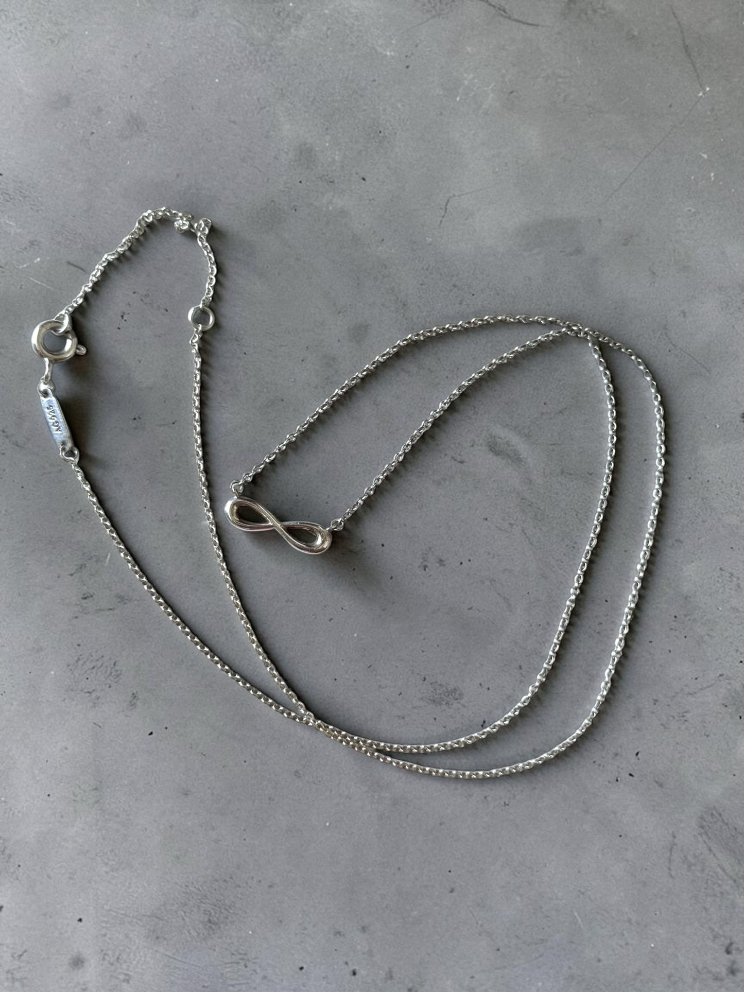 Tiffany & Co Infinity Eternal Pendant Necklace Sterling Silver 925