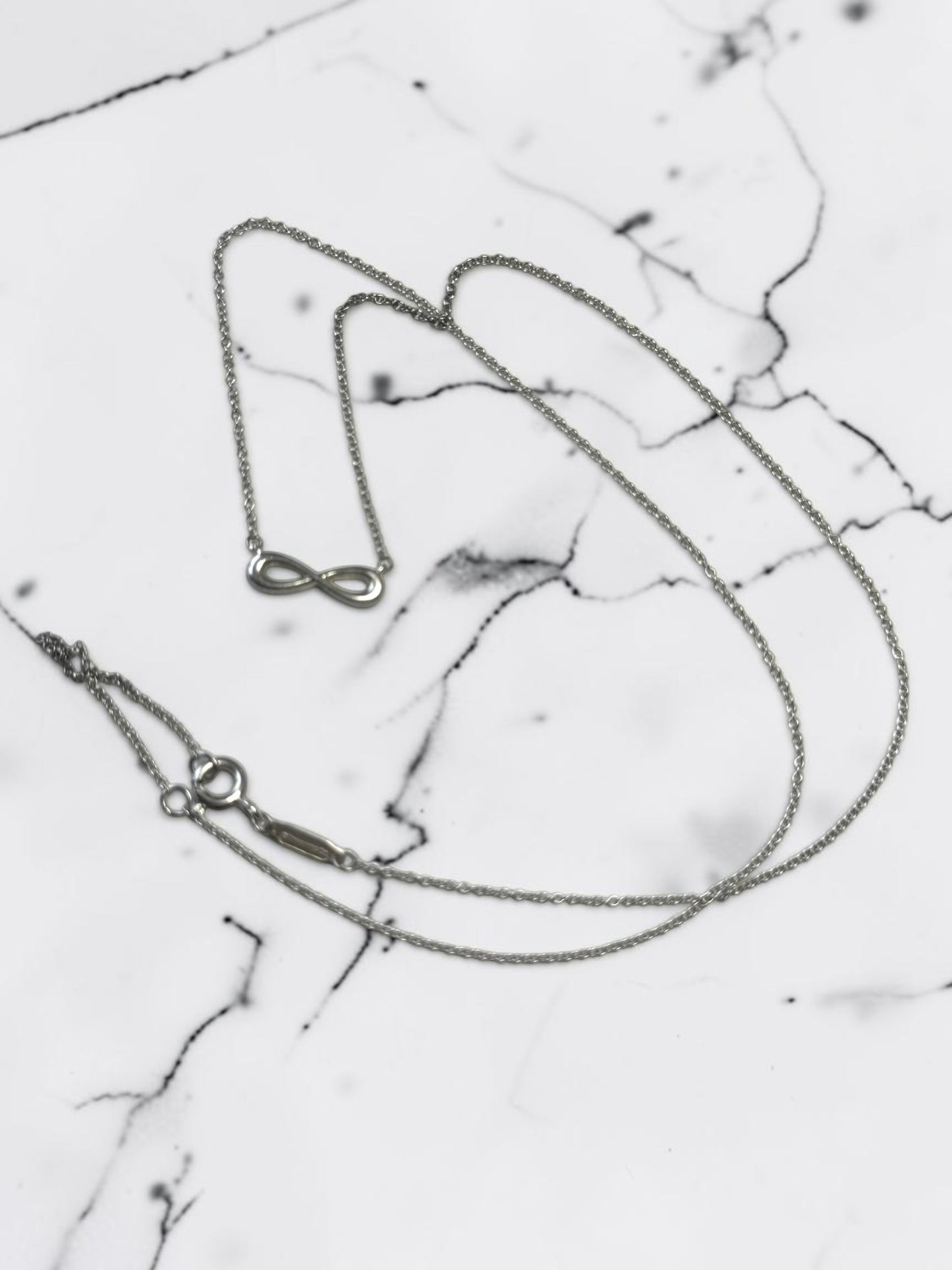 Tiffany & Co Infinity Eternal Pendant Necklace Sterling Silver 925