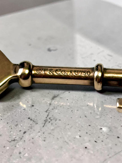 18ct Gold Tiffany & Co Key Pendant
