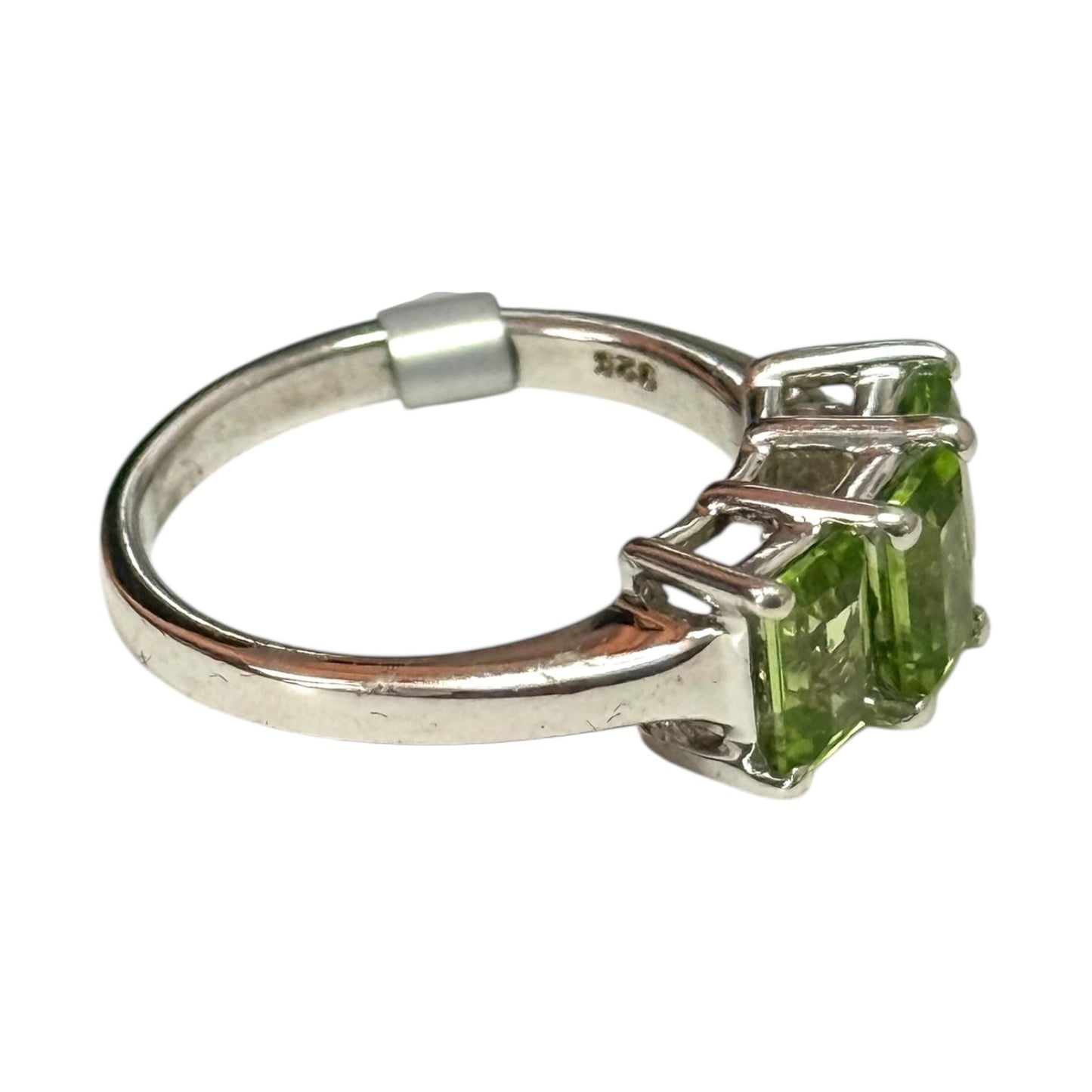 New Peridot Trilogy 1.2ct Silver Ring Size L 1/2 CSC