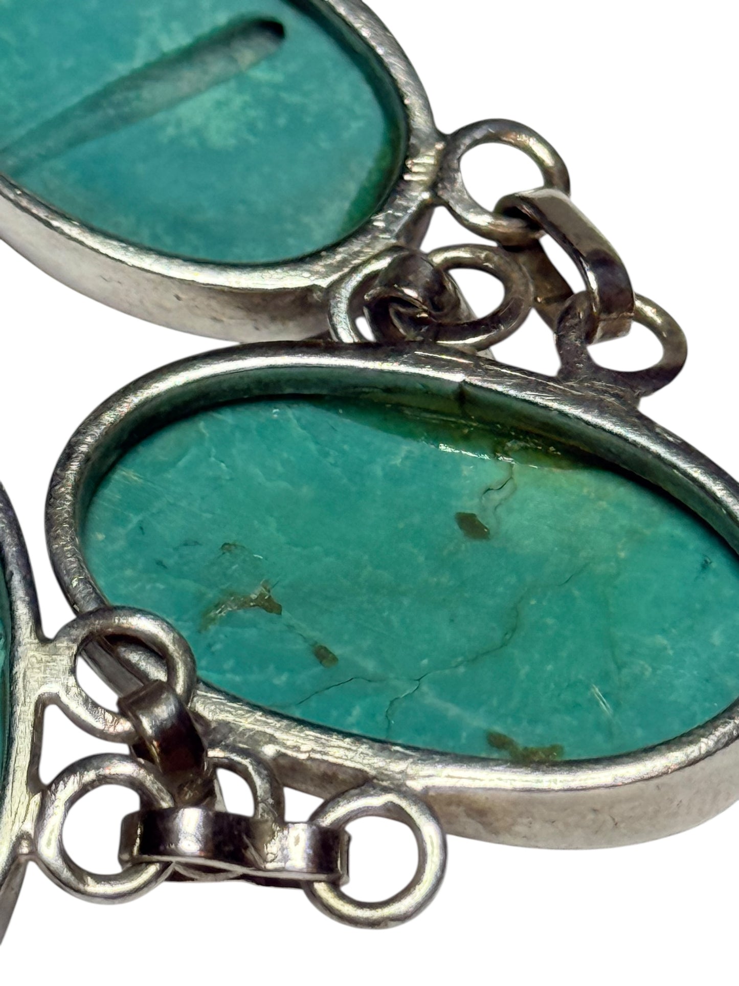 Vintage Silver And Natural Turquoise Bracelet