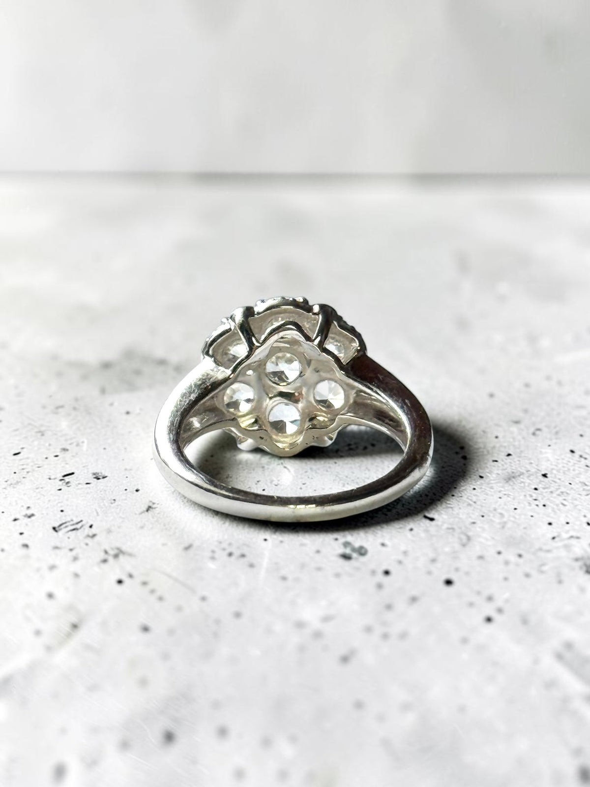Ratanakiri Zircon 3.17ct Cluster Cocktail Ring 925 Size