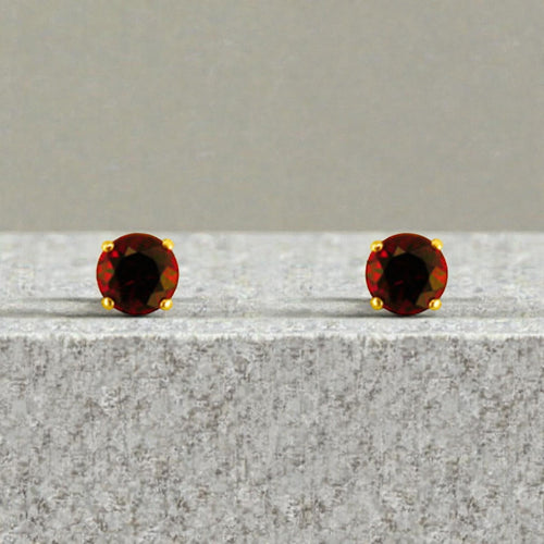 9ct Gold Garnet Earrings New January Birth Stone