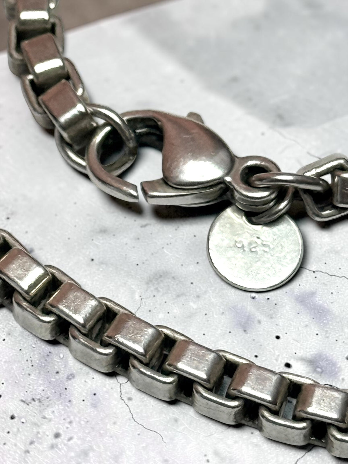 Vintage Tiffany & Co Silver Venetian Link Bracelet 7 1/2" Hallmarked