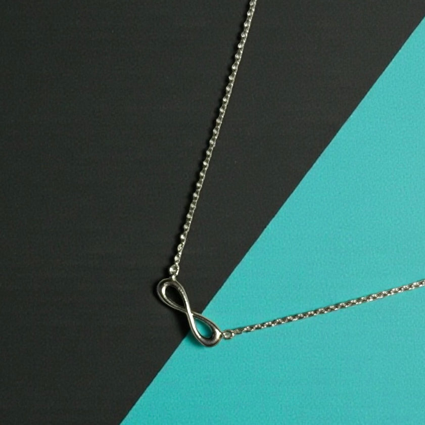 Tiffany & Co Infinity Pendant Necklace Sterling Silver 925