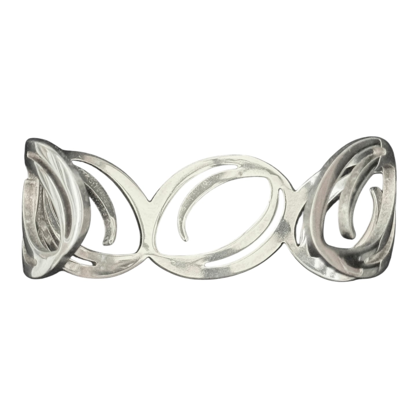 Medium Silver 925 Decorative Bangle 7.25"