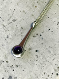 New Amethyst Drop Pendant & Chain 925 Silver