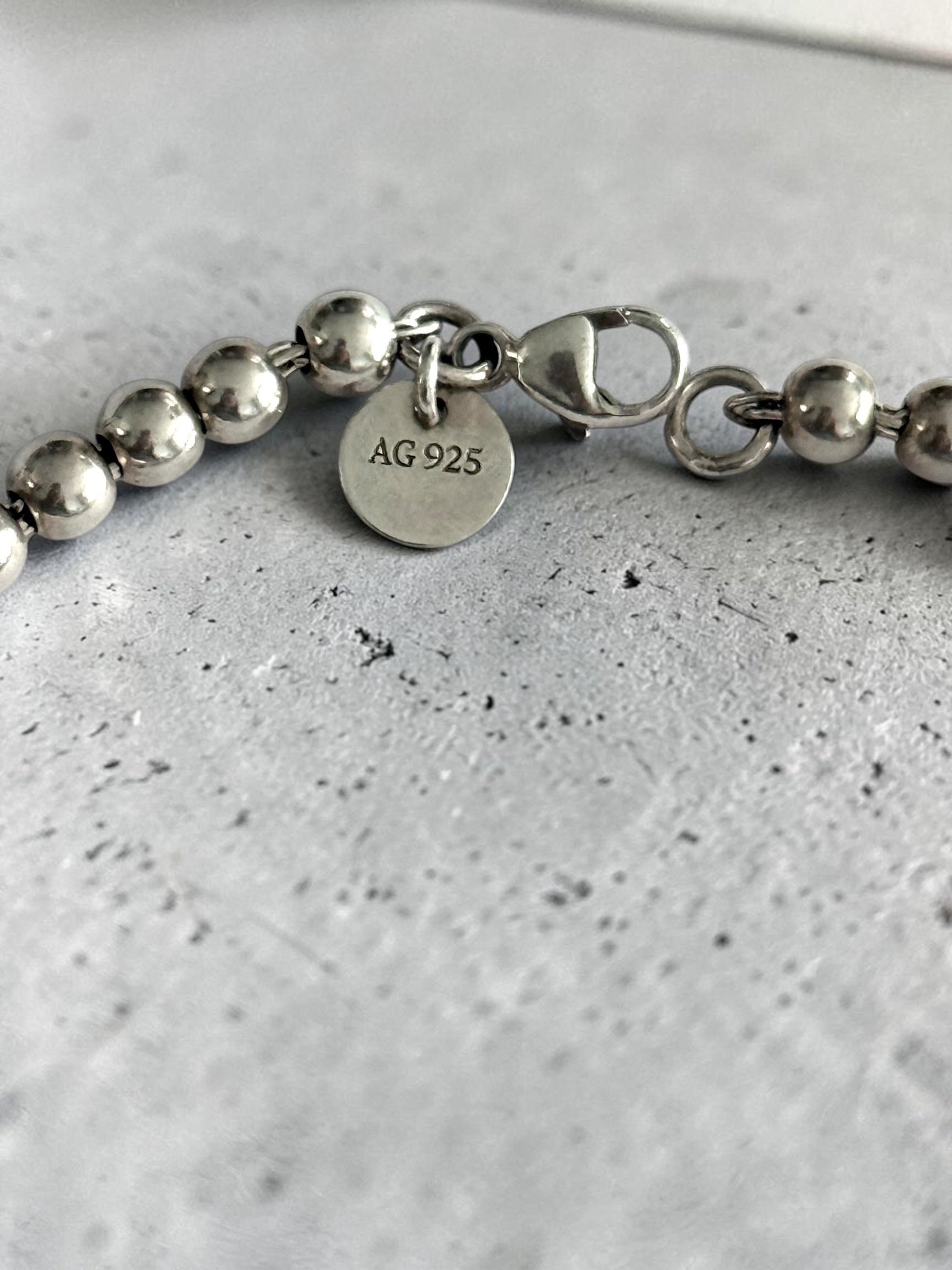 Tiffany & Co Heart Bead Bracelet Return To Tiffany Medium 7"