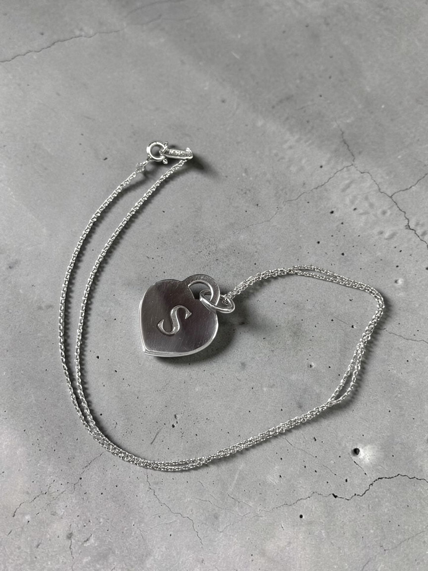 Tiffany & Co Initial S and Tiffany & Co 18" Chain 925 Silver