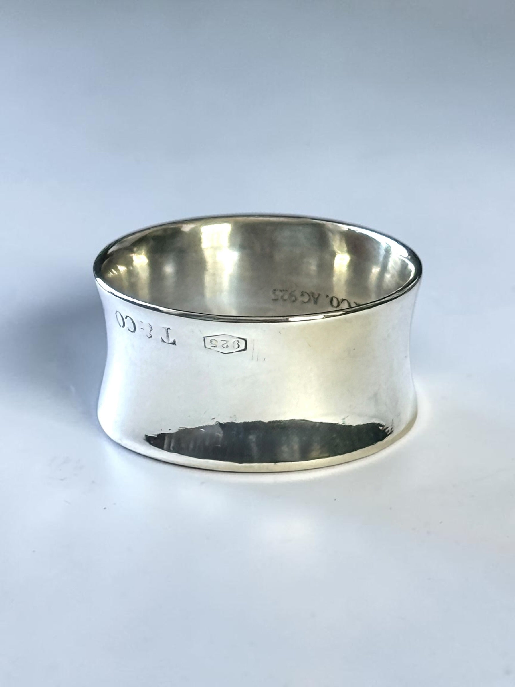 Tiffany & Co 1837 Vintage Wide Band Ring Hallmarked Size W