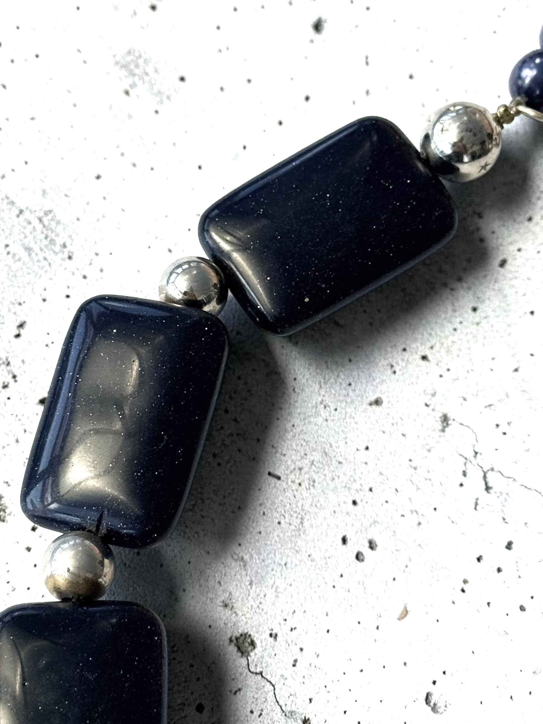 Vintage Lapis Lazuli French Necklace Over 576 Carats