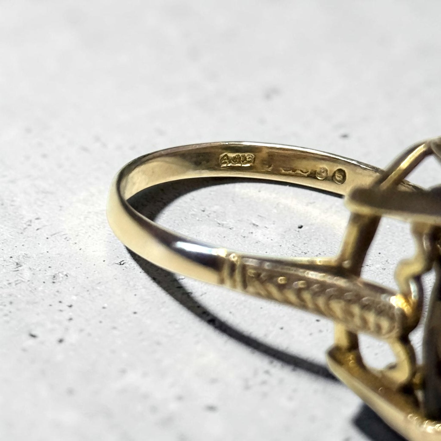 Vintage Statement 15ct Smokey Quartz Cocktail Ring 9k