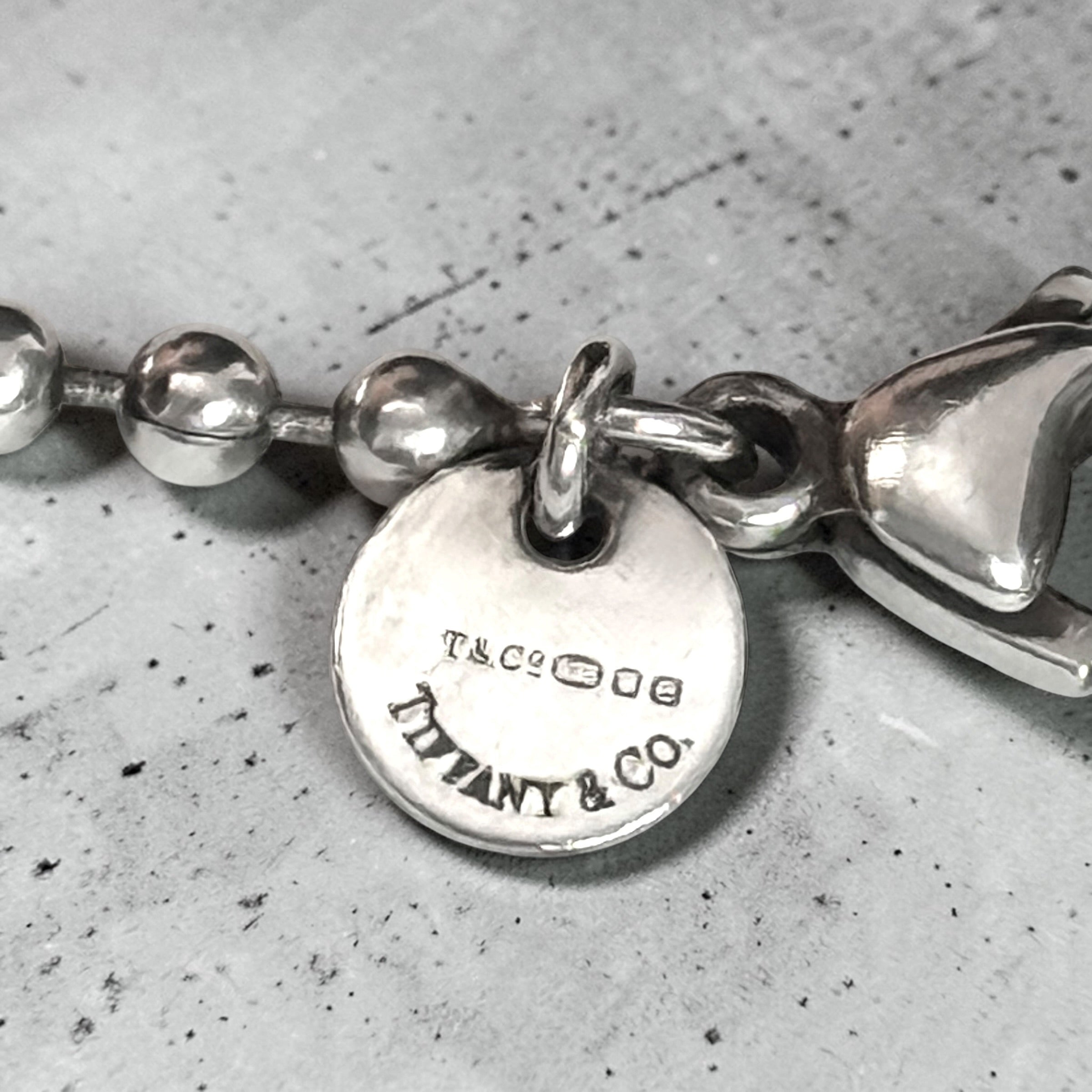 Tiffany & Co Return To Tiffany Heart With 34" Beaded Chain Silver 925