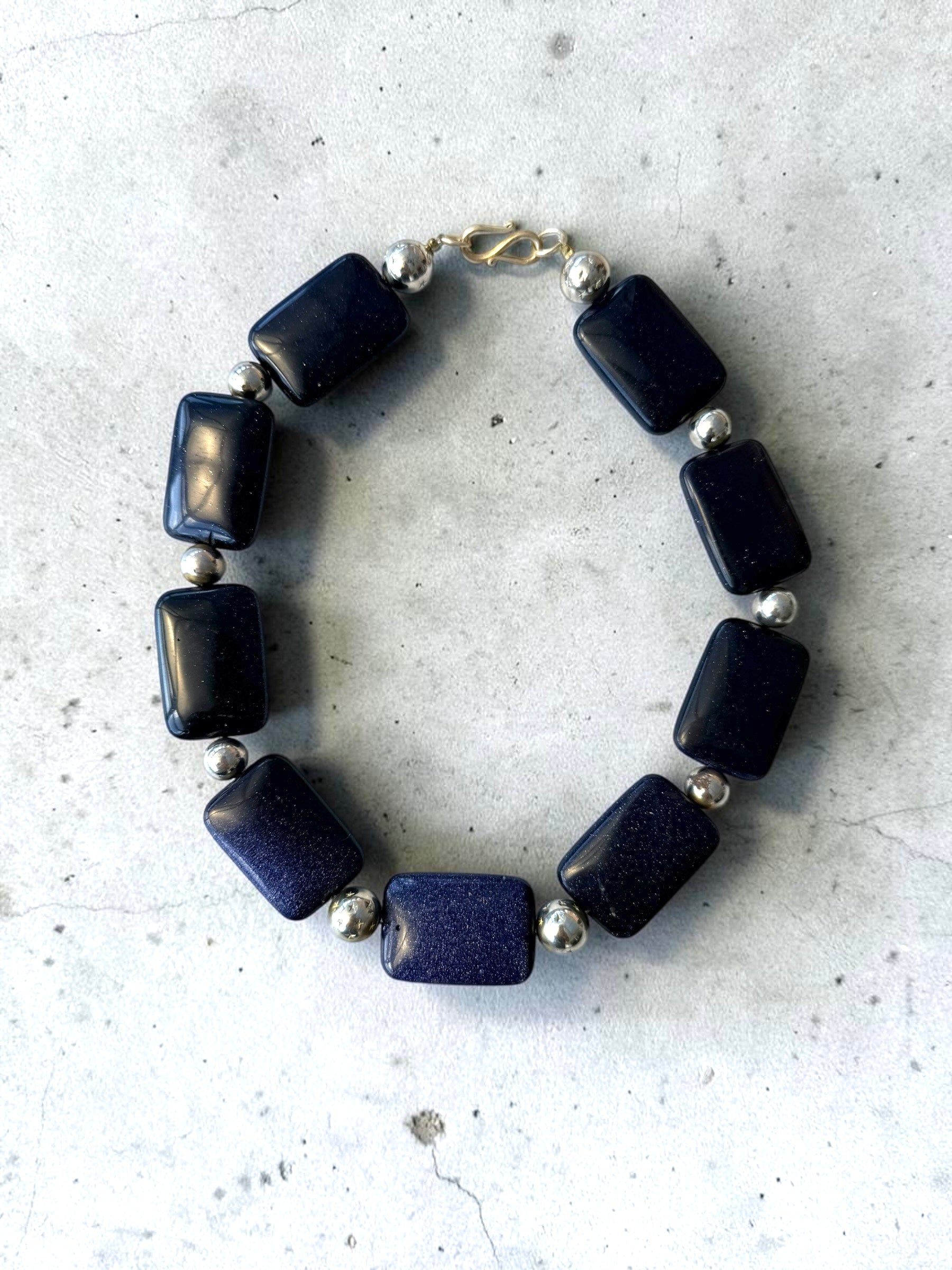 Vintage Lapis Lazuli French Necklace Over 576 Carats