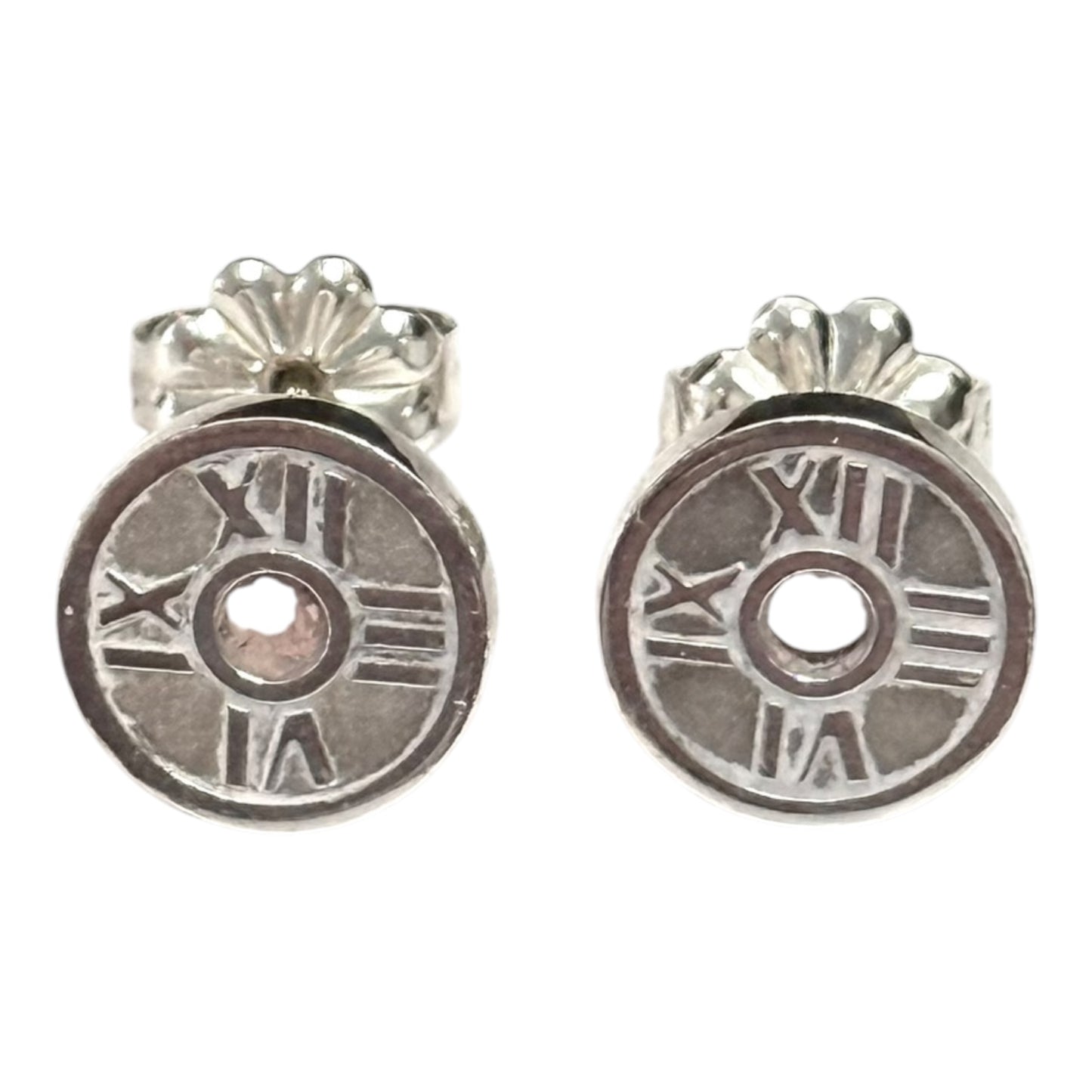 Tiffany &amp; Co 925 Silver Atlas Earrings Authentic Rare