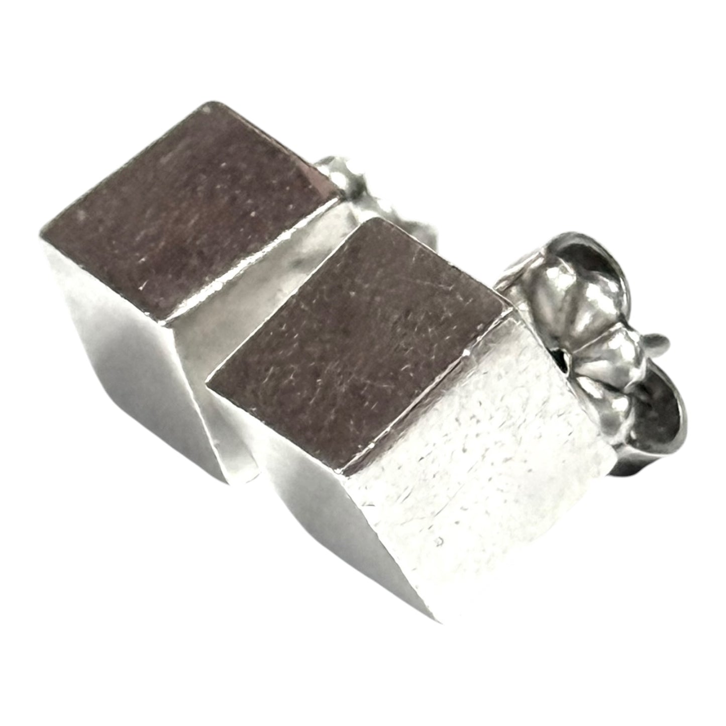 Rare Frank Gehry Tiffany &amp; Co Cube Earrings 925 Silver