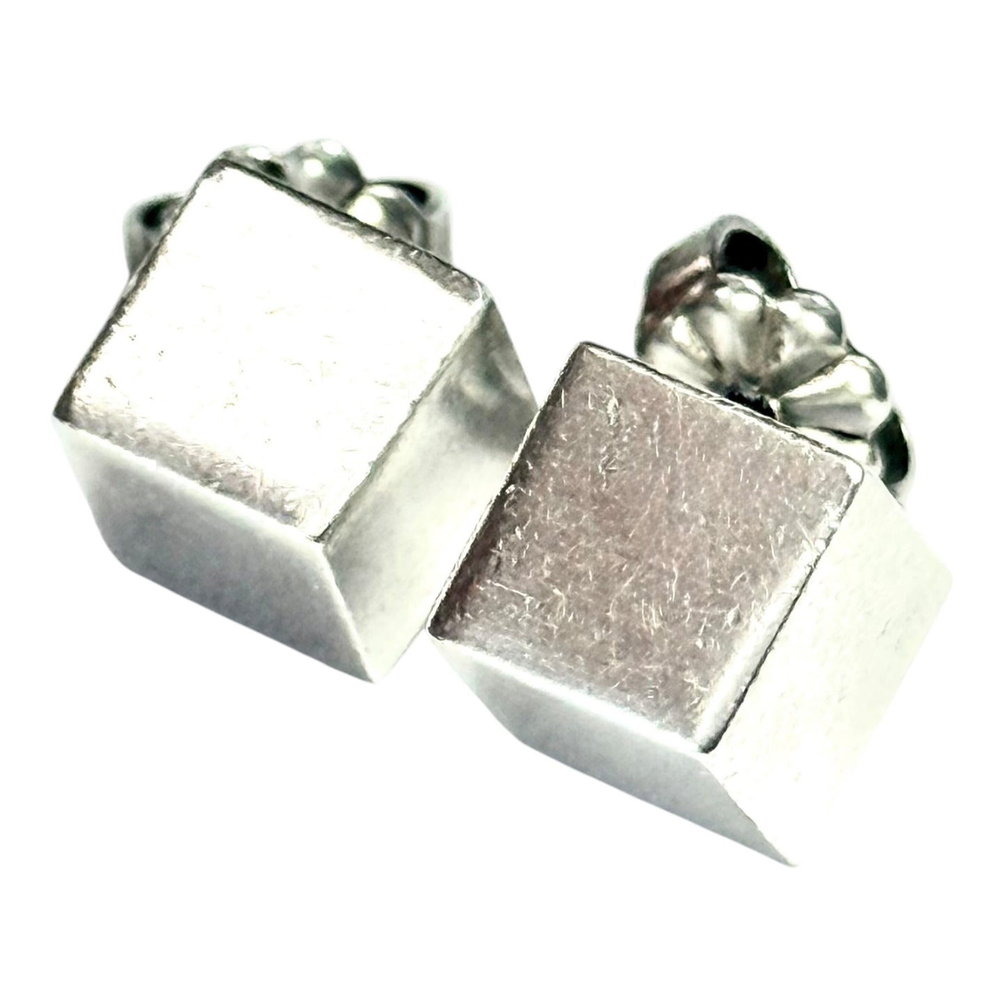 Rare Frank Gehry Tiffany &amp; Co Cube Earrings 925 Silver