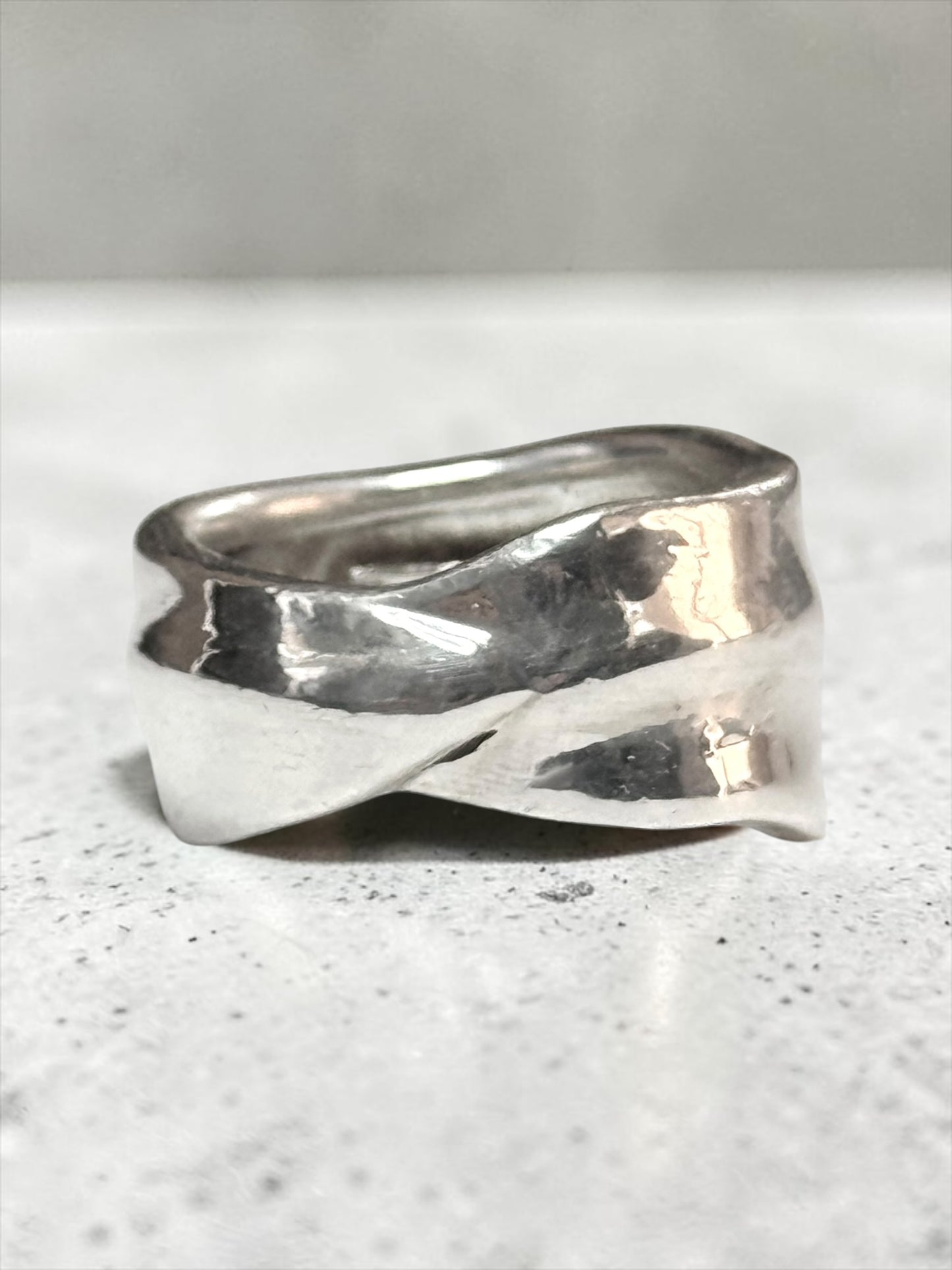 Vintage Tiffany & Co Silver Nature Leaf Ring Size I - 4.5