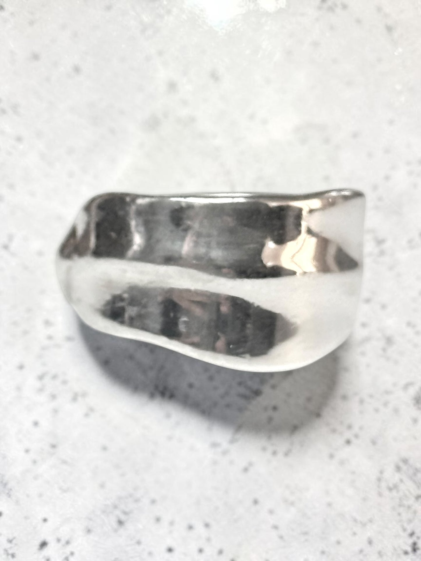 Vintage Tiffany & Co Silver Nature Leaf Ring Size I - 4.5