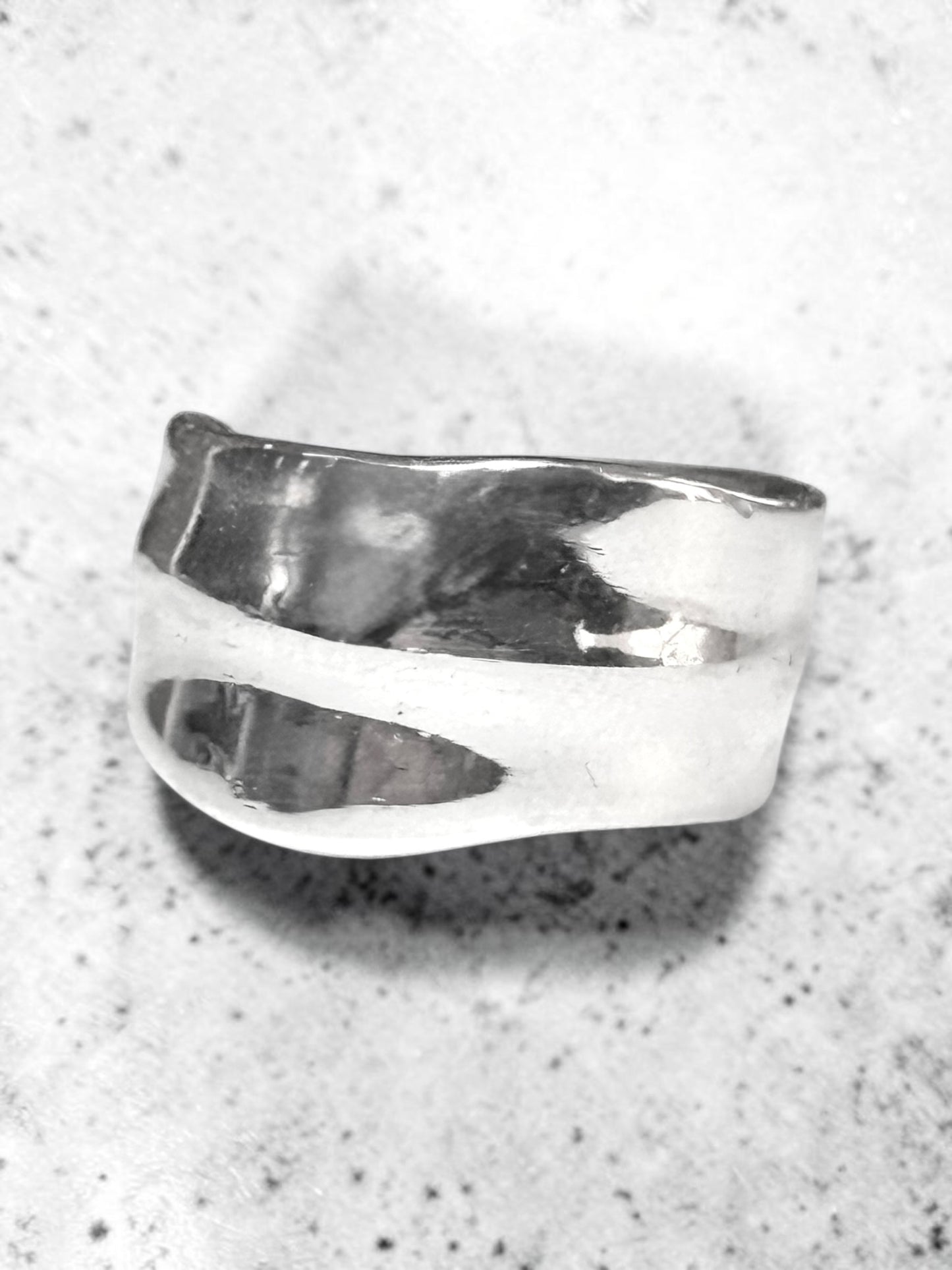 Vintage Tiffany & Co Silver Nature Leaf Ring Size I - 4.5