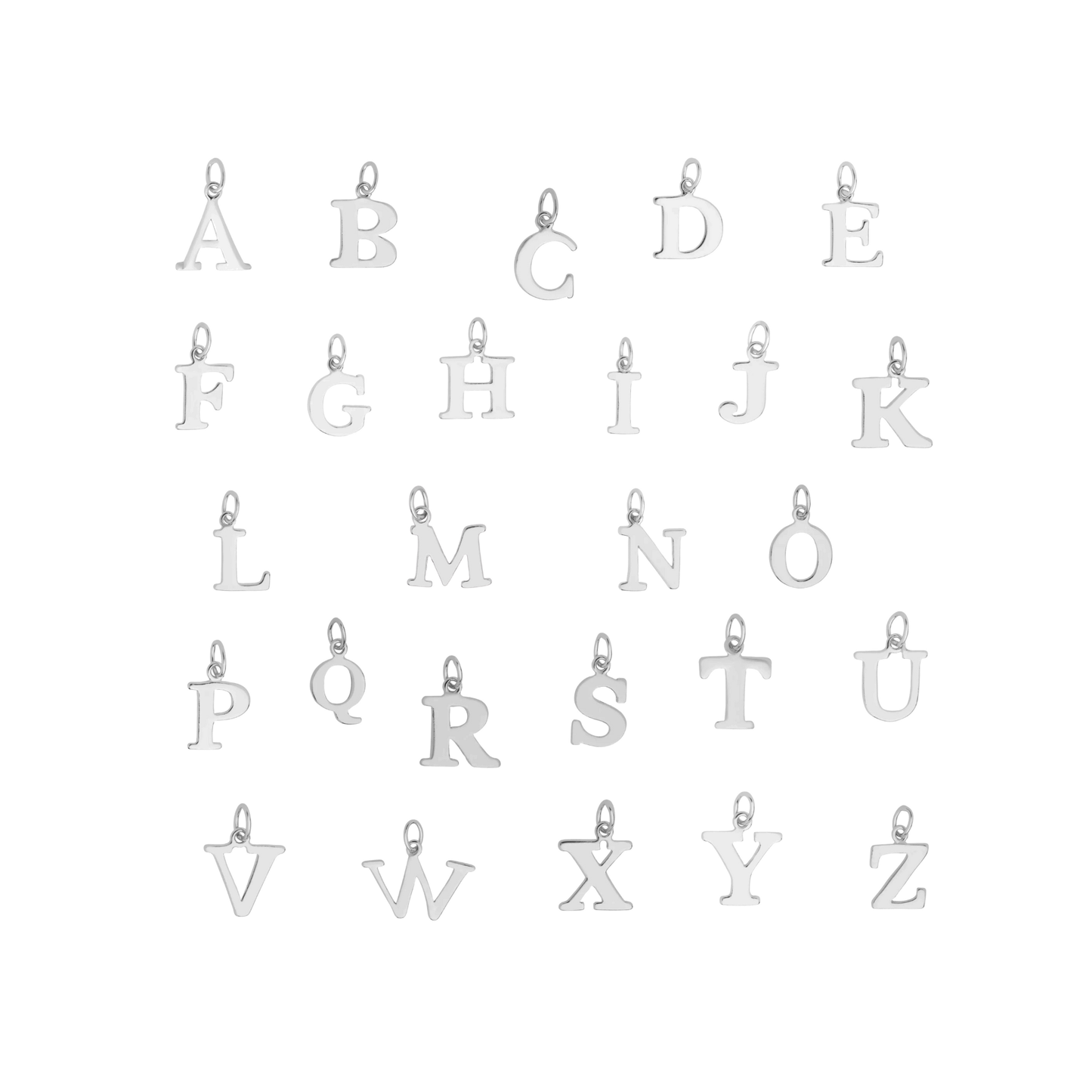 Initial Letter & Birthstone Charm Necklace