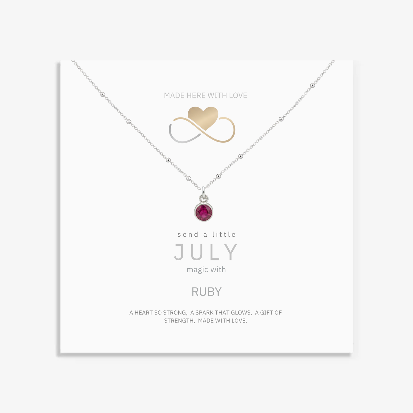 Ruby Birthstone Necklace