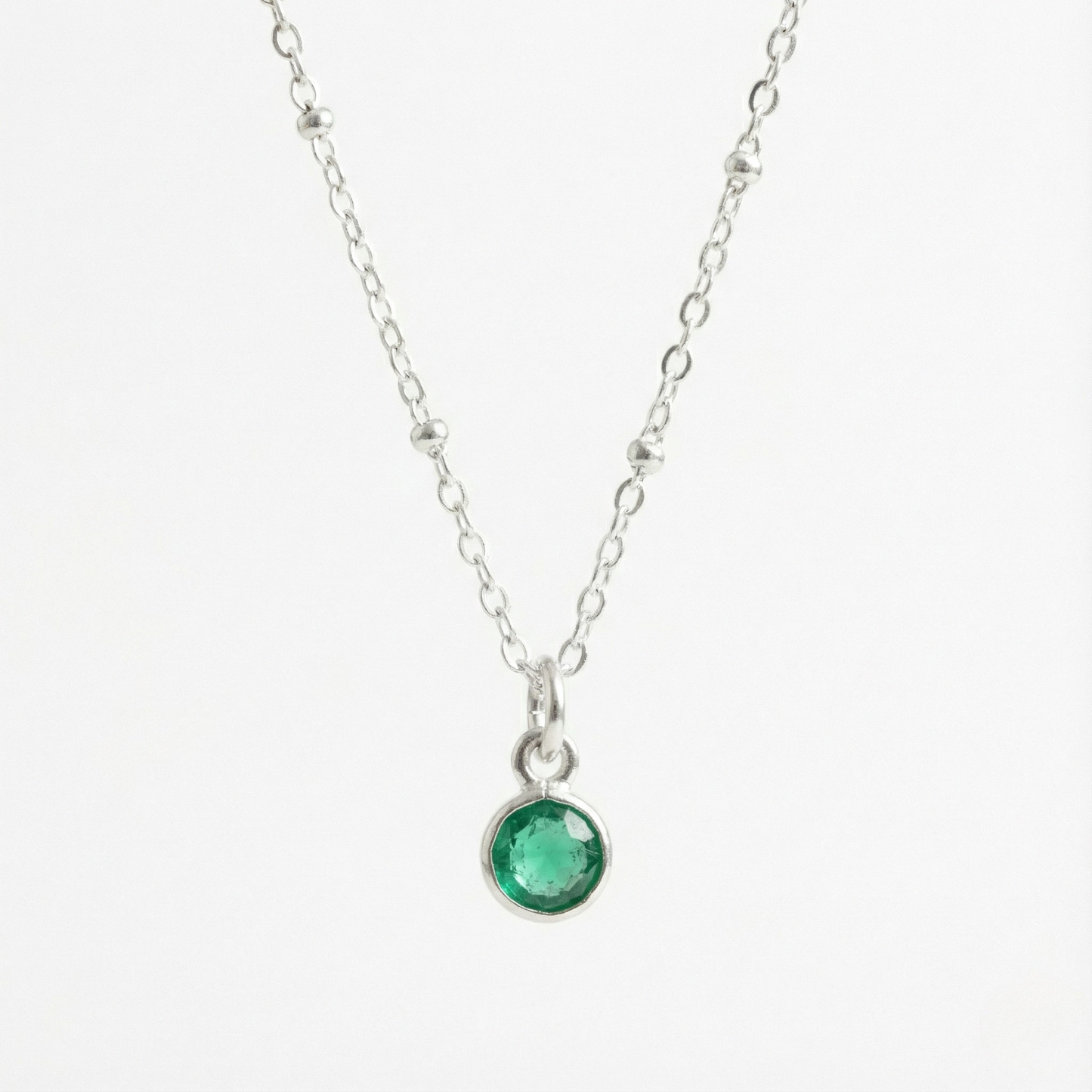 Emerald May Birthstone Necklace