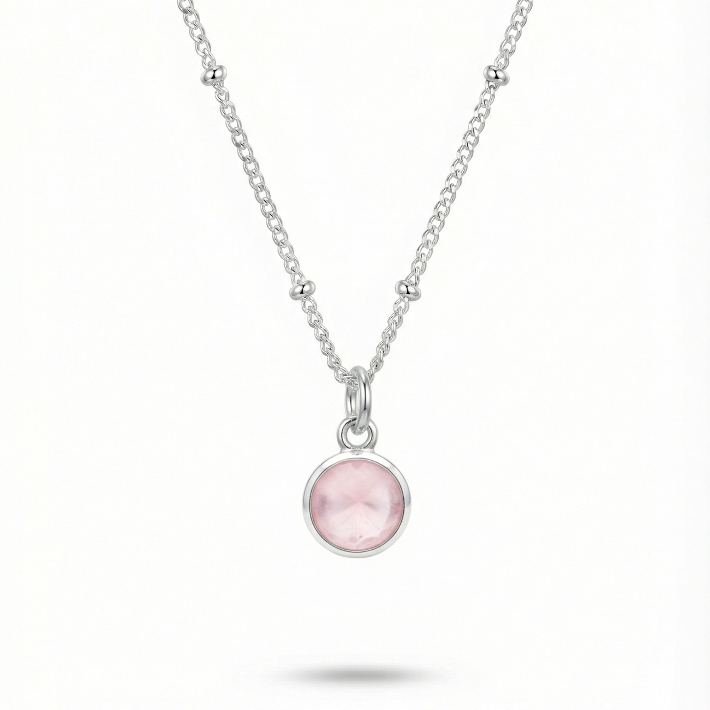 Rose Quartz Birthstone Necklace