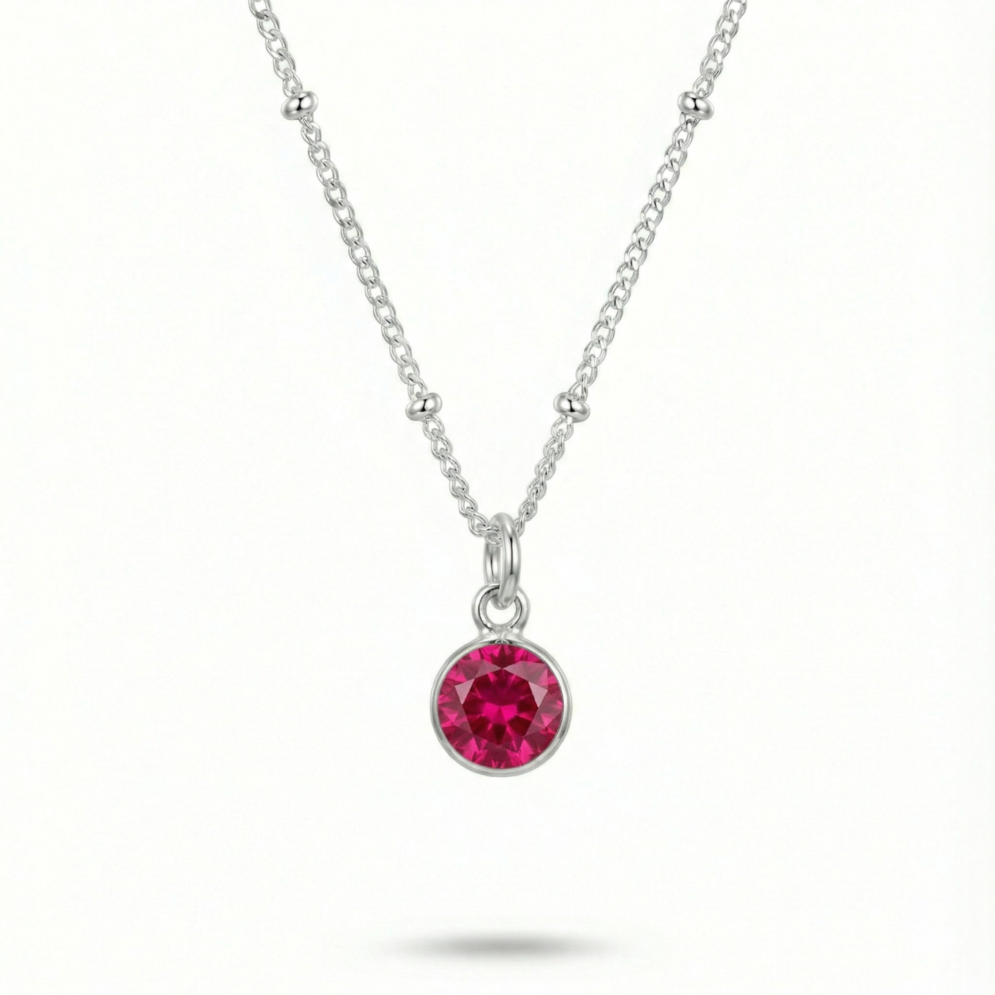 Ruby Birthstone Necklace