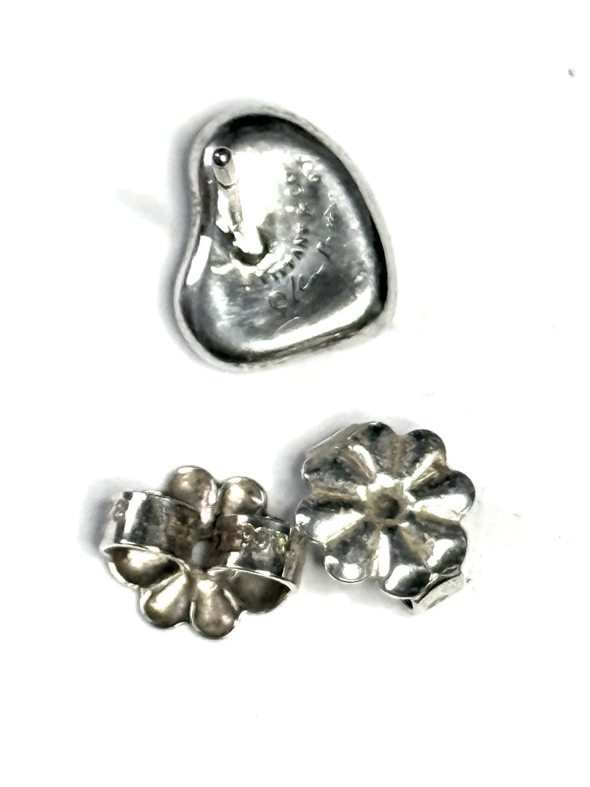 Tiffany & Co Elsa Peretti Full Heart Silver Earrings