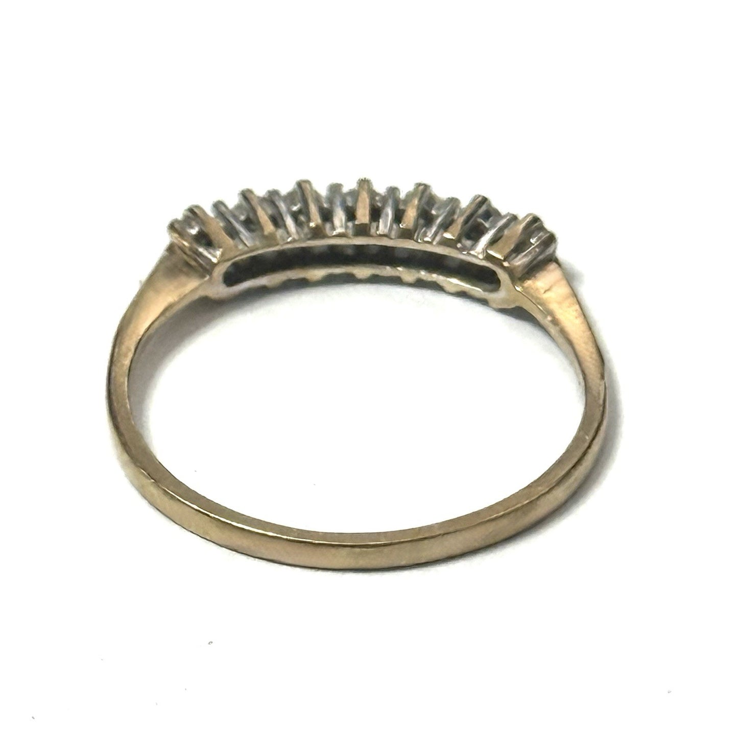 Seven Diamond Gold Stacking Ring