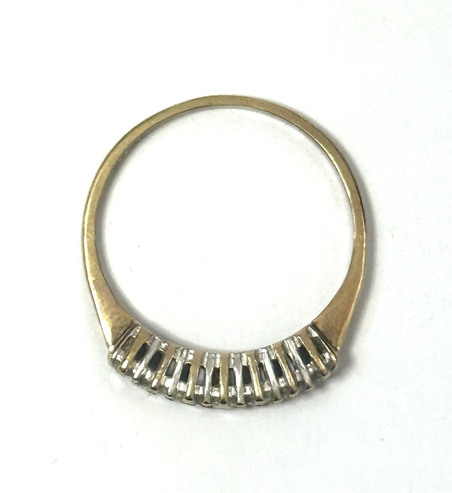 Seven Diamond Gold Stacking Ring