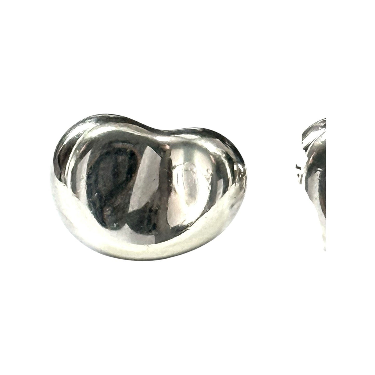 Tiffany & Co Elsa Peretti Bean Earrings 925 Silver