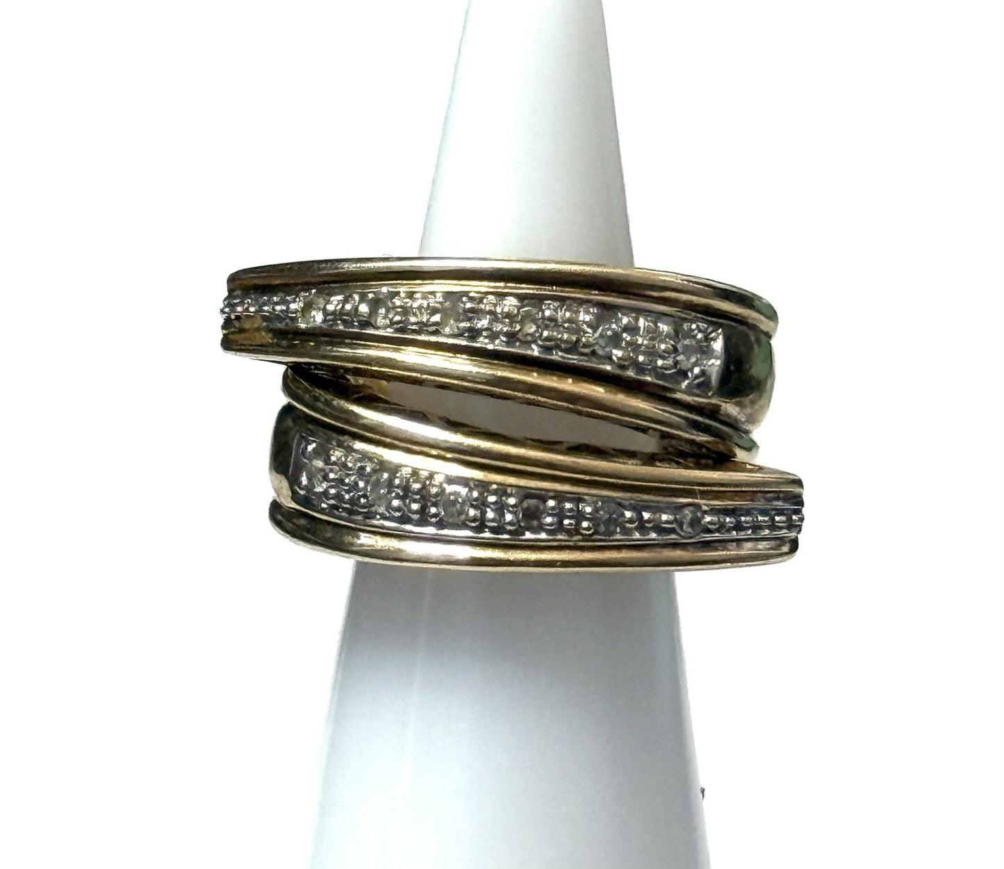 Luscious Half Hoop Diamond Gold Earrings