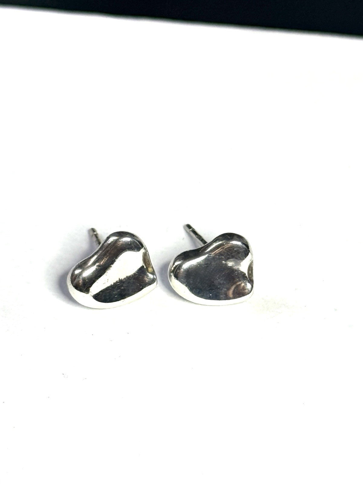 Tiffany & Co Elsa Peretti Full Heart Silver Earrings
