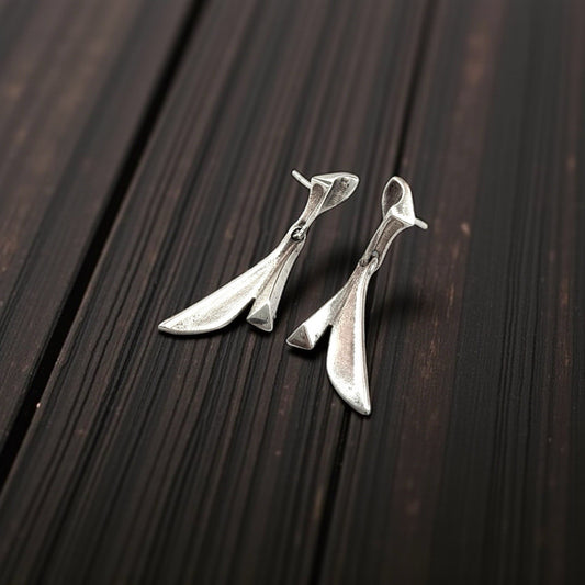 Lapponia Finland. Vintage Earrings by Zoltan Popovit in sterling silver