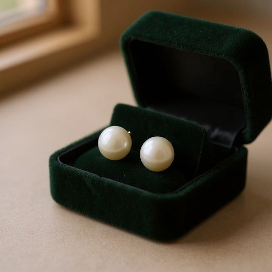 Lustrous 9ct Gold Pearl Earrings