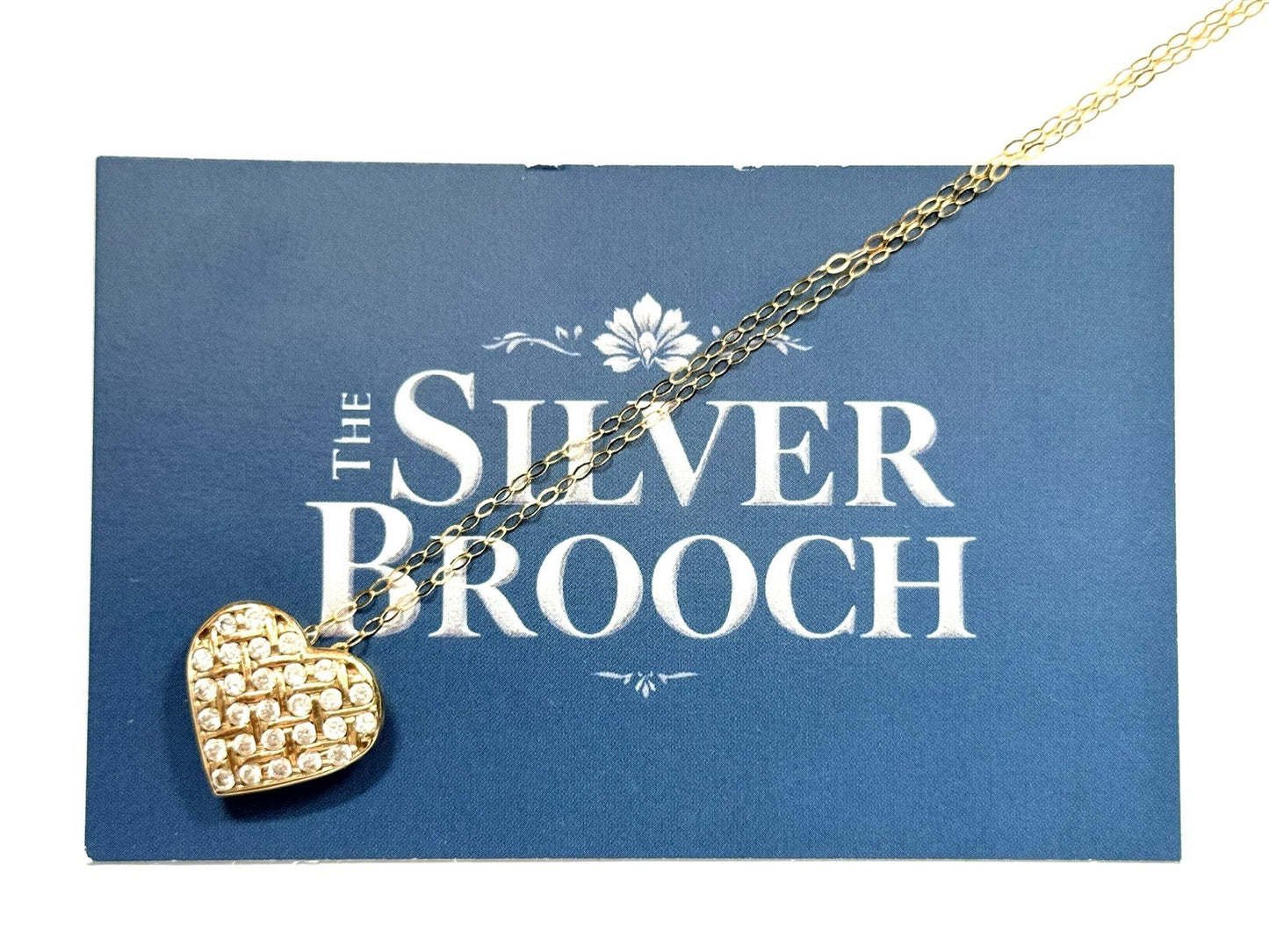 Multi Gem Heart Gold Pendant & Chain