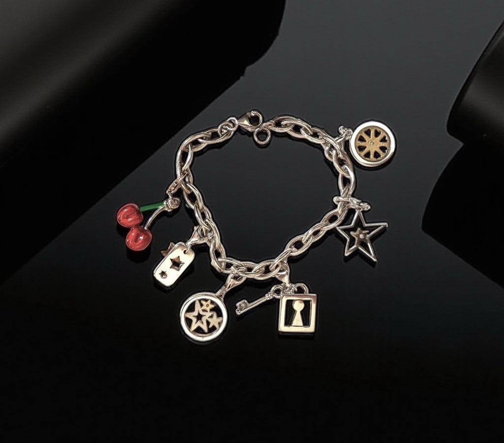 Hot Diamonds 6 Charm Bracelet 925 Silver & Box