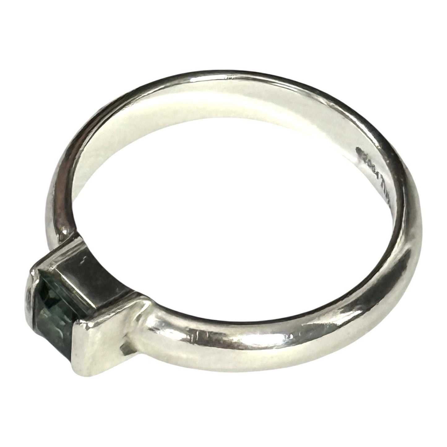 Rare Aquamarine Solitaire Authentic Tiffany & Co 925 Ring