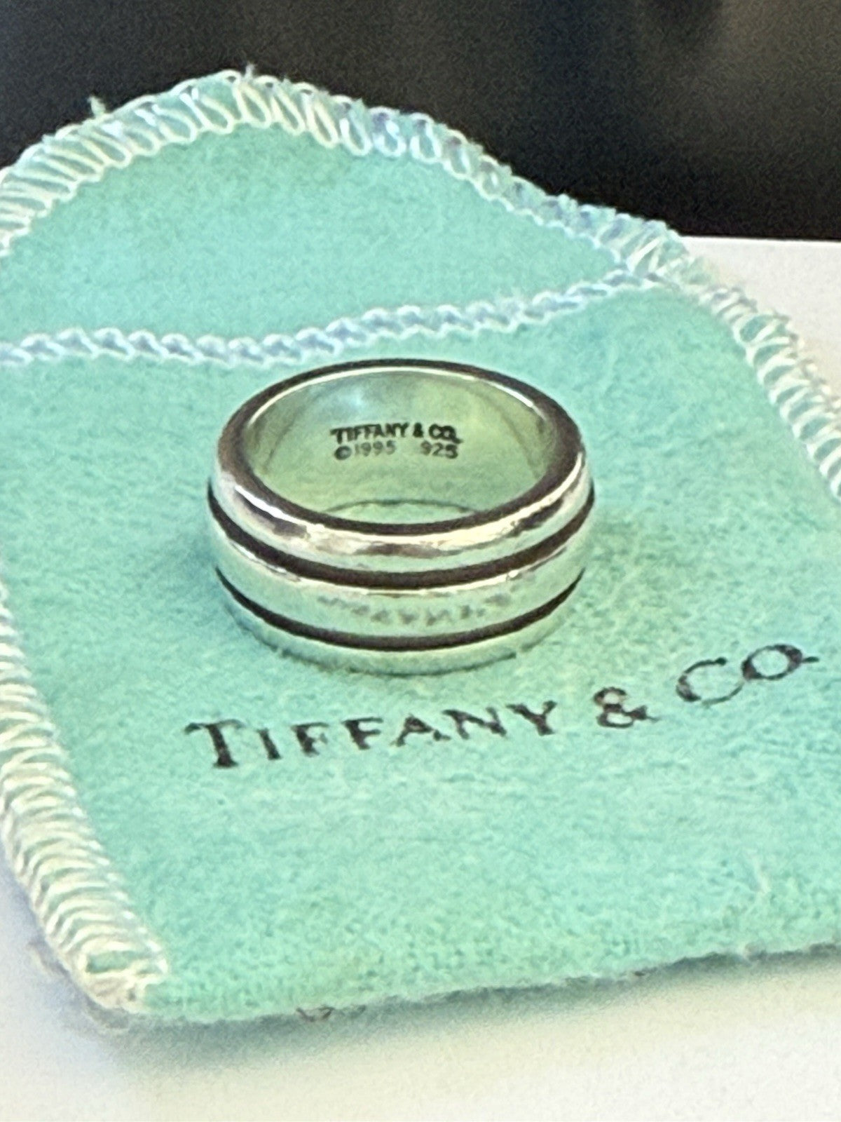 Vintage Tiffany and Co Atlas Groove Ring Size M 1/2