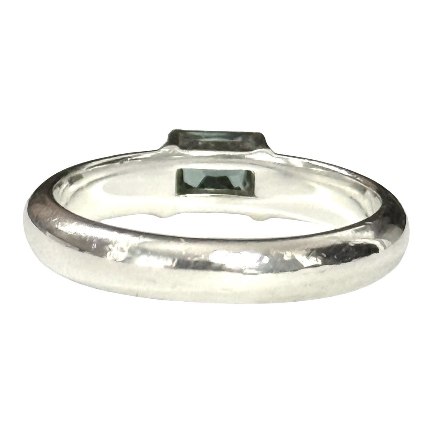 Rare Aquamarine Solitaire Authentic Tiffany & Co 925 Ring