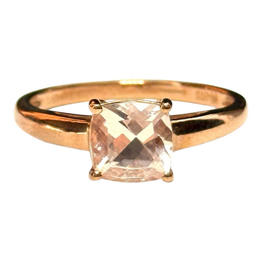 Quality Rose Gold Rose Quartz Solitaire