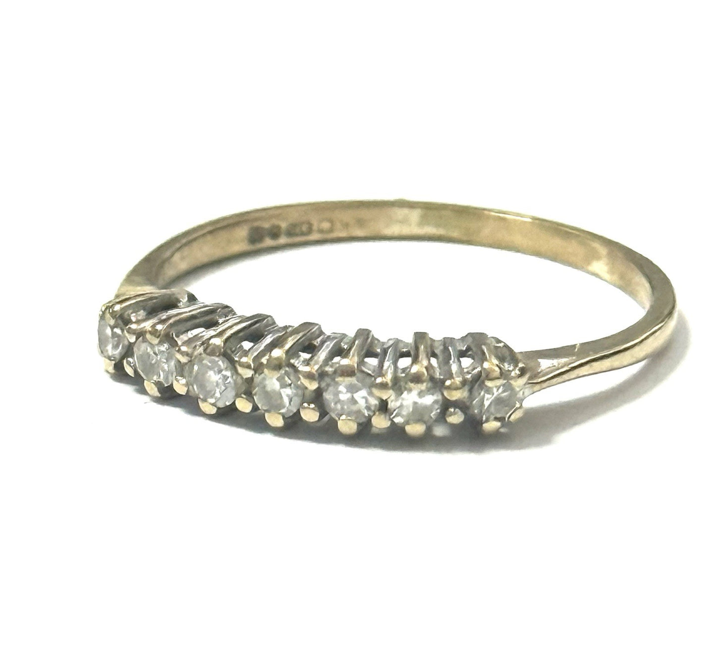 Seven Diamond Gold Stacking Ring