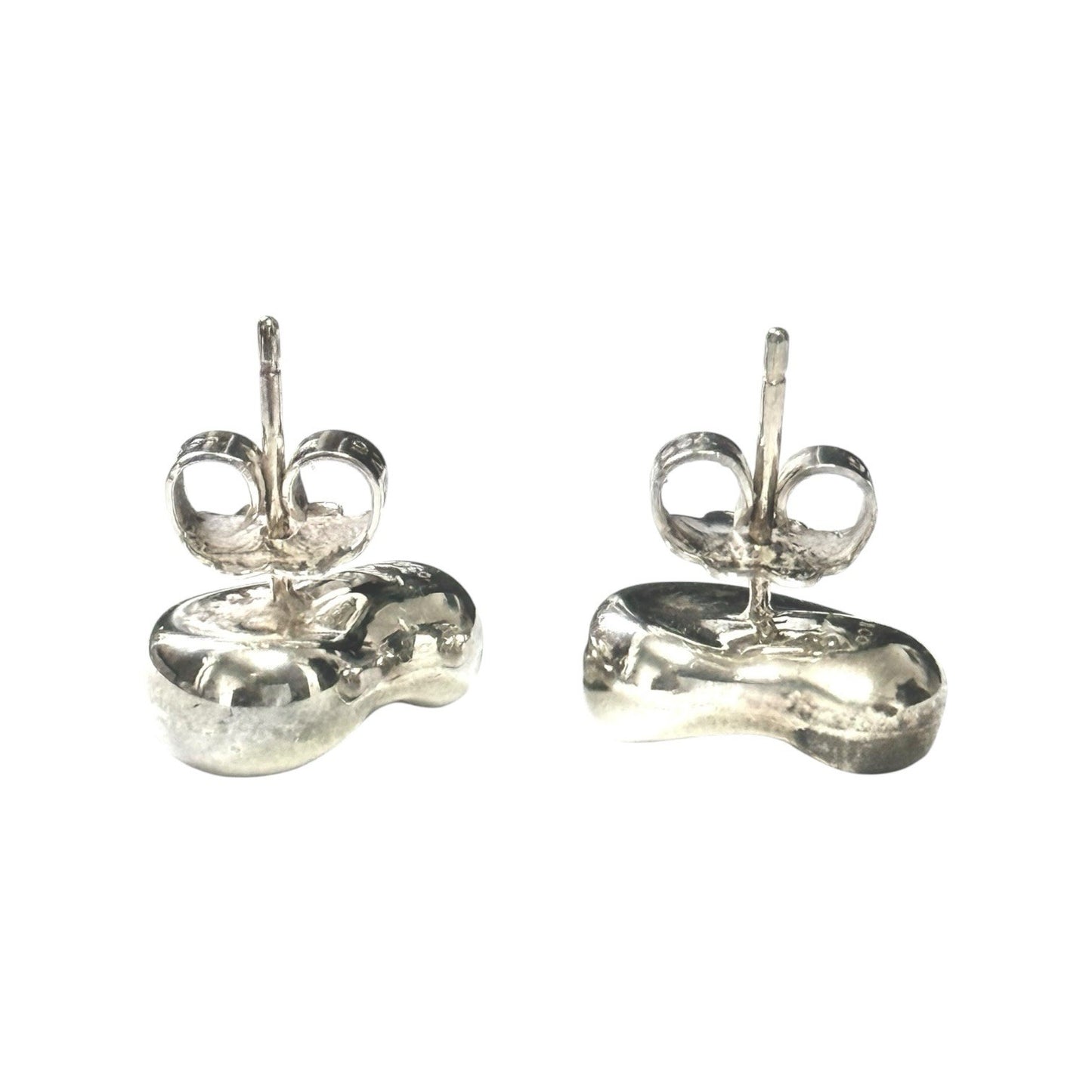 Tiffany & Co Elsa Peretti Bean Earrings 925 Silver